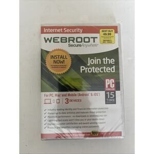 Webroot SecureAnywhere Internet Security - Full Version for Windows & Mac WBR00…